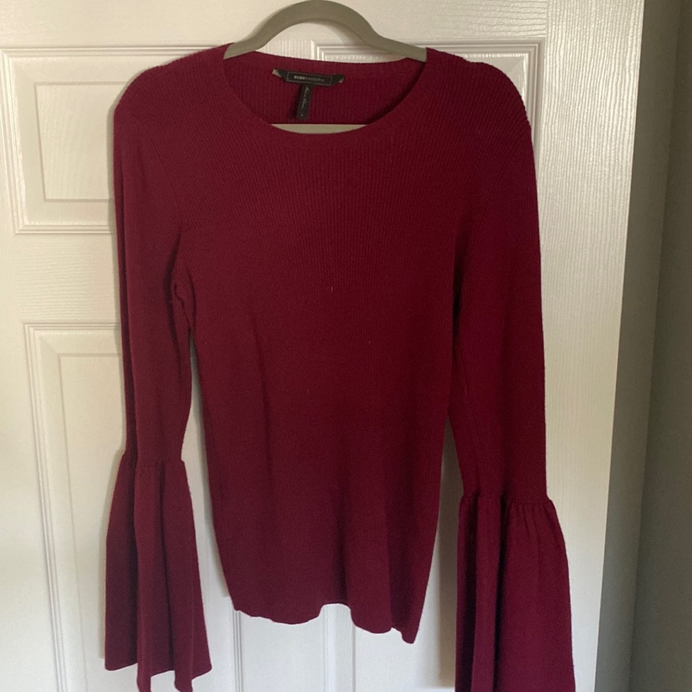 BCBGMaxazria burgundy sweater